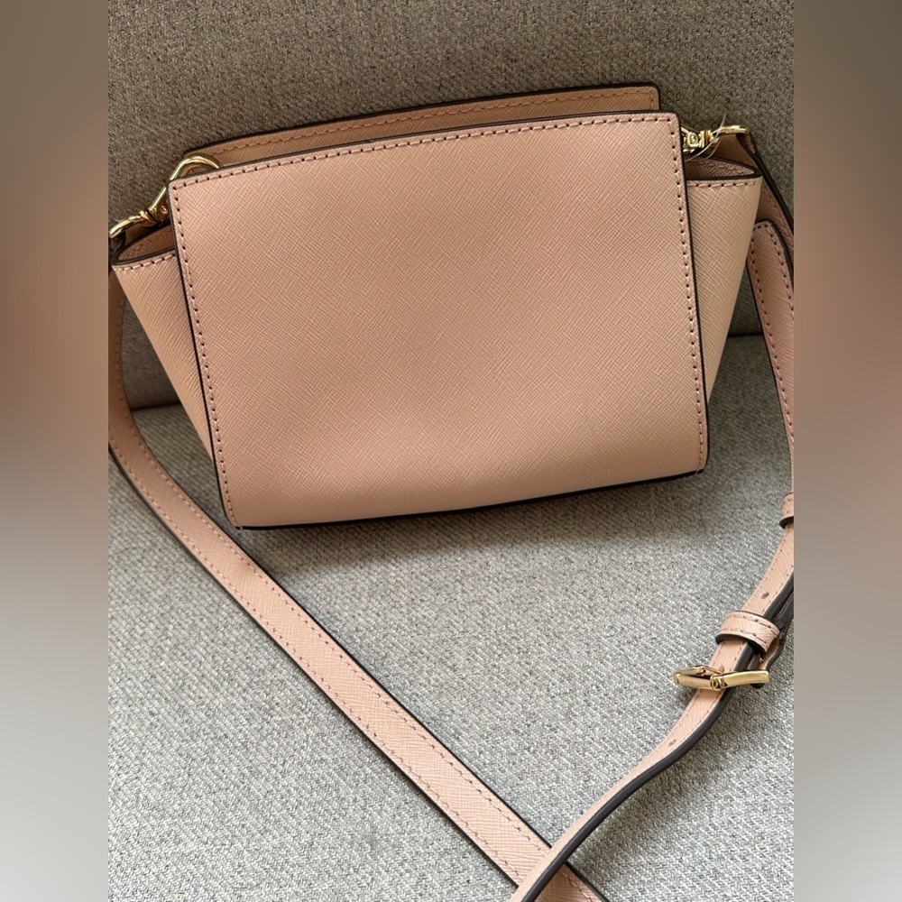 Michael Kors Selma Mini Crossbody Bag Saffiano Leather Blush Pink Chic Spring - Picture 16 of 16